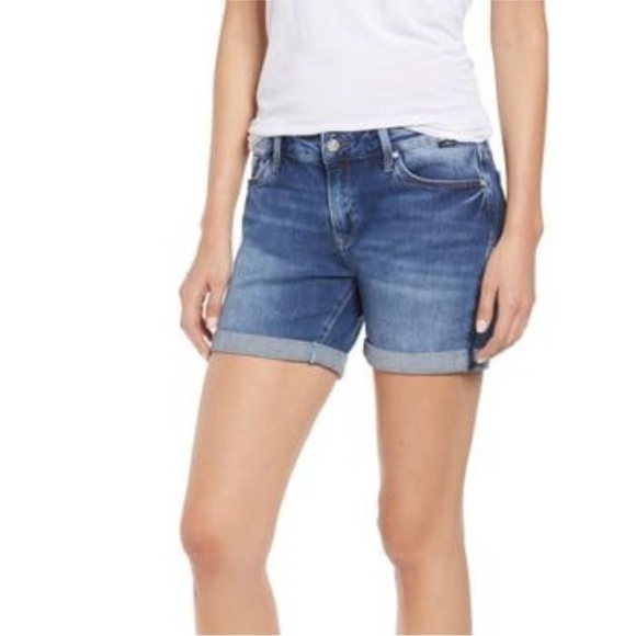 MAVI Rolled rolled Cuff Jean Shorts Women's dark wash vacation outdoors summer - Picture 3 of 12